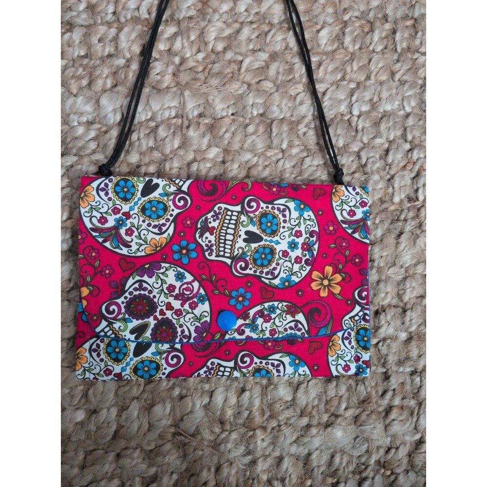 Witchy Skull Purse Crossbody Phone Lightweight Colorful Light Weight Handmade - Picture 4 of 6